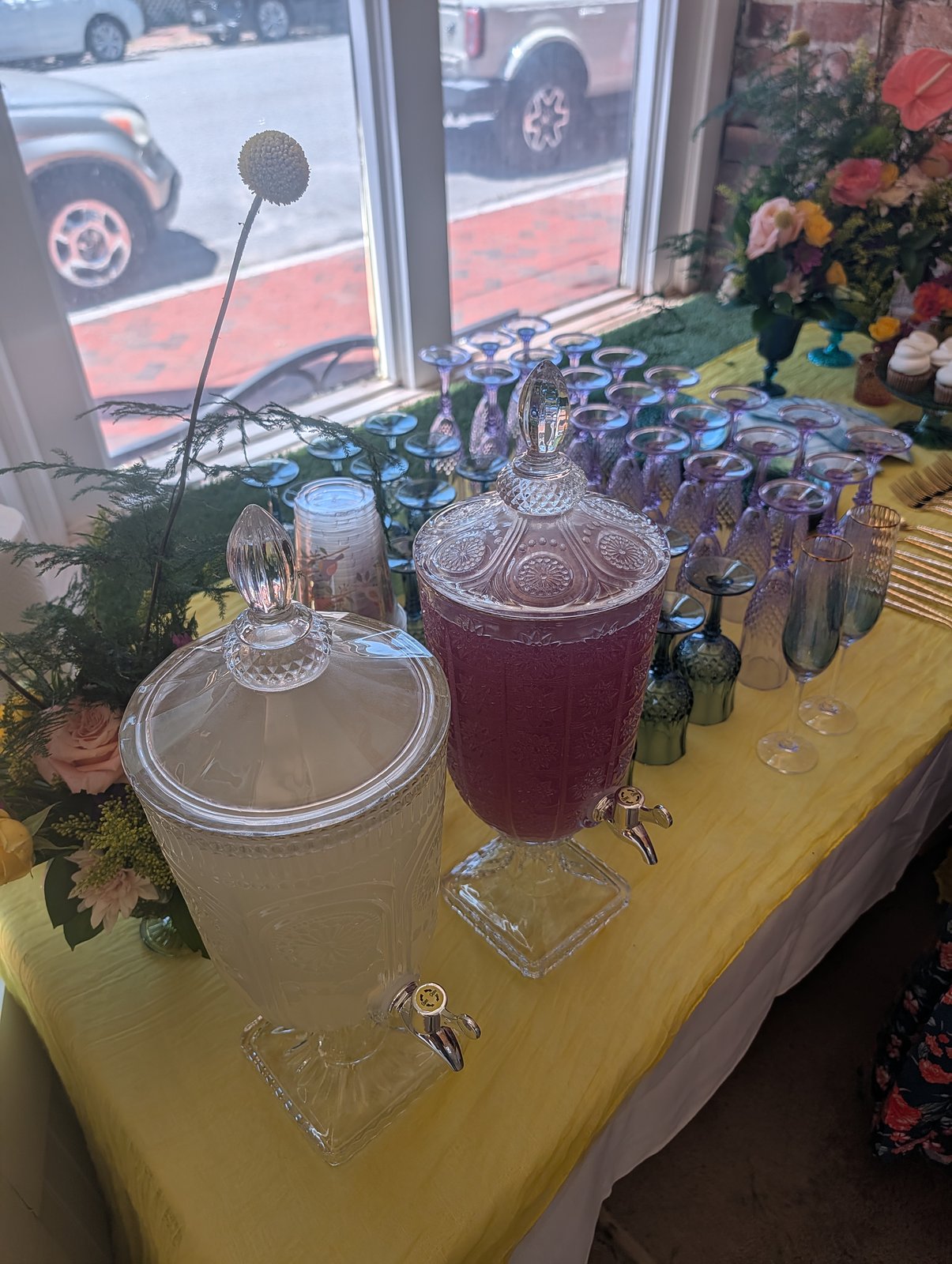 Drinks station set for guests