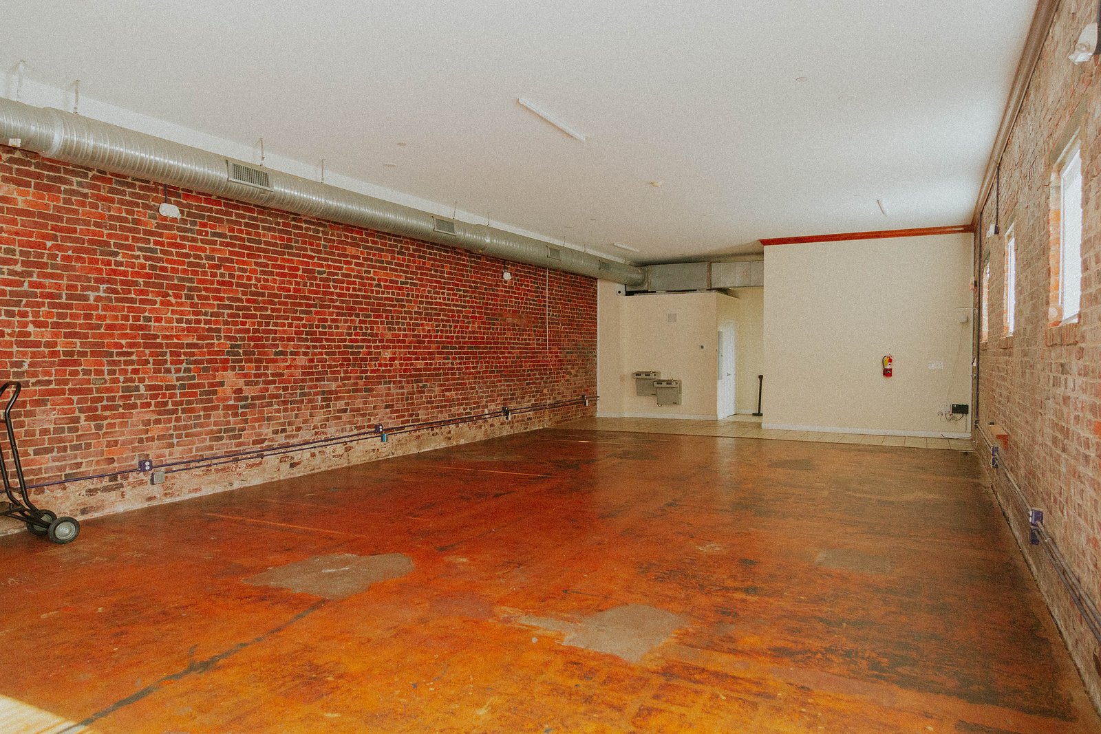 Looking toward the back of the room